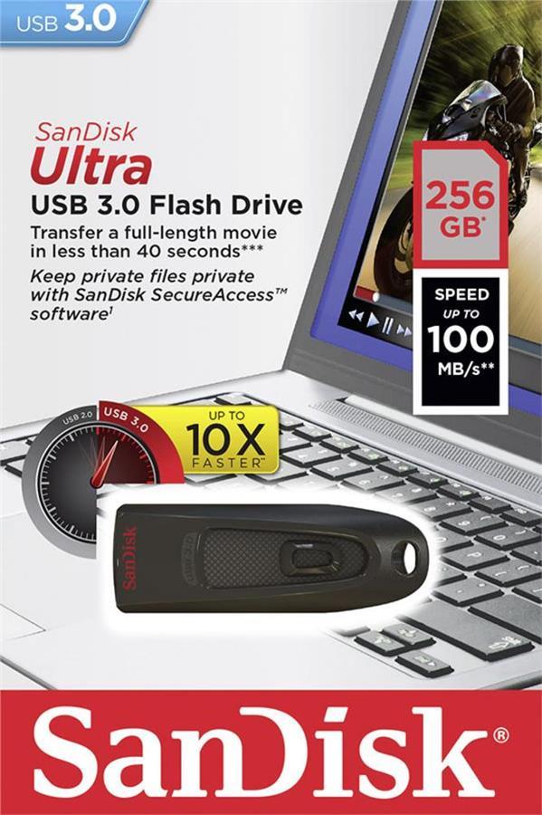 Sandisk SDCZ48-256G-U46 Накопичувач SanDisk 256GB USB 3.0 Ultra SDCZ48256GU46: Приваблива ціна - Купити в Україні на EXIST.UA!