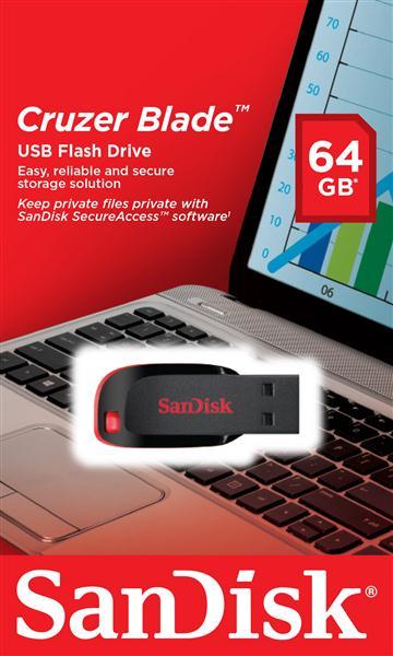 Sandisk SDCZ50-064G-B35 Накопичувач SanDisk 64GB USB Cruzer Blade SDCZ50064GB35: Купити в Україні - Добра ціна на EXIST.UA!