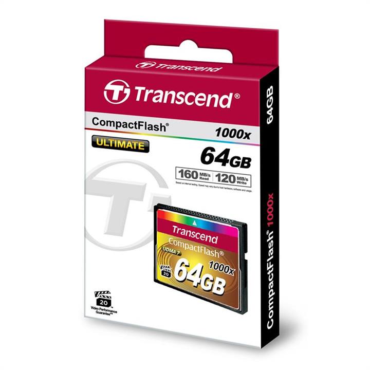 Transcend TS64GCF1000 Карта пам'ятi Transcend 64GB CF 1000X TS64GCF1000: Купити в Україні - Добра ціна на EXIST.UA!