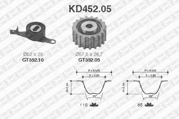 KD45205 SNR Комплект зубчастих ременів