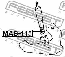 Сайлентблок переднього амортизатора Febest MAB-115