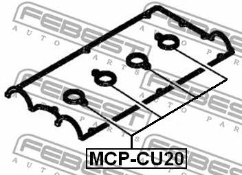 Кольцо уплотнительное свечного колодца Febest MCP-CU20