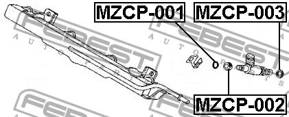 Кільце ущільнююче форсунки паливної Febest MZCP-002