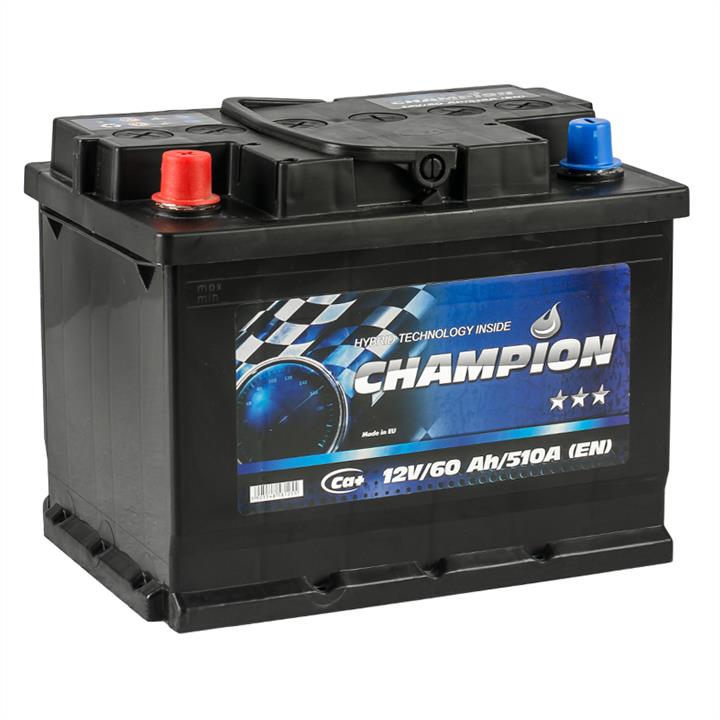 Champion Battery CHB60-1 Акумулятор Champion Battery Black 12В 60Ач 510А(EN) L+ CHB601: Купити в Україні - Добра ціна на EXIST.UA!