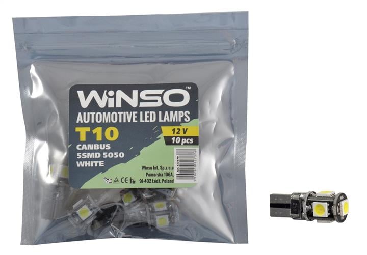 127370 Winso Лампа светодиодная T10 12V W2,1x9,5d (10 шт.)
