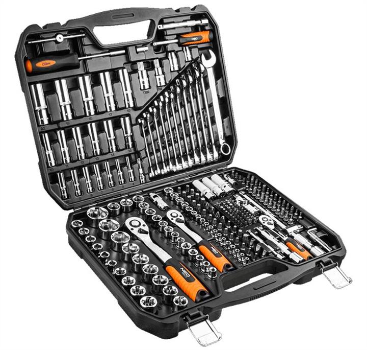 Головки сменные 219 шт., 1/2", 3/8", 1/4", CrV Neo Tools 08-671