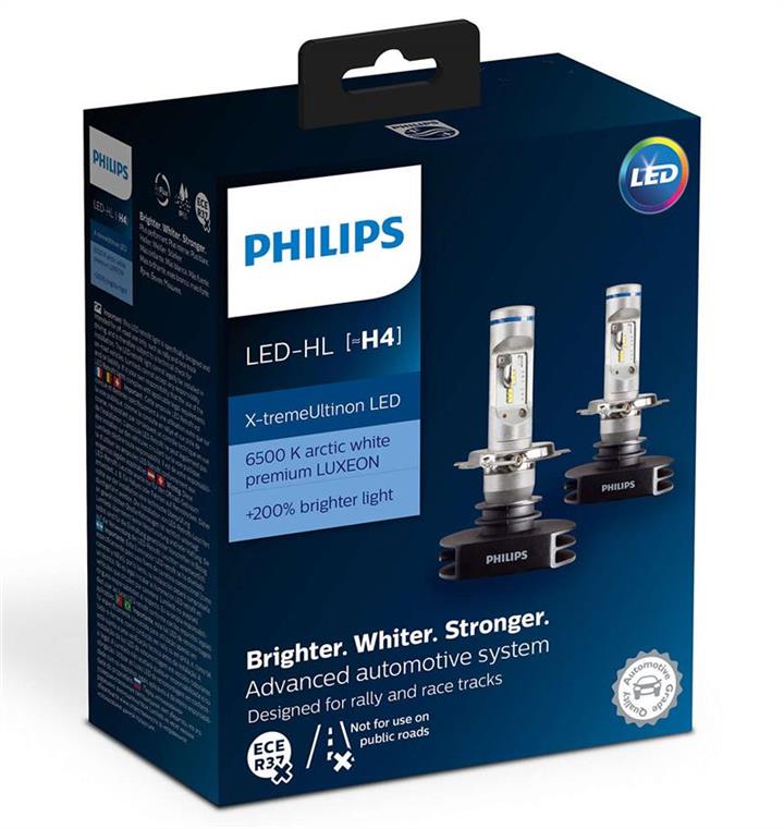 Philips 12901HPX2 Лампы светодиодные комплект Philips X-TremeUltinon LED H4 12V 6500K (2 шт.) 12901HPX2: Купить в Украине - Отличная цена на EXIST.UA!