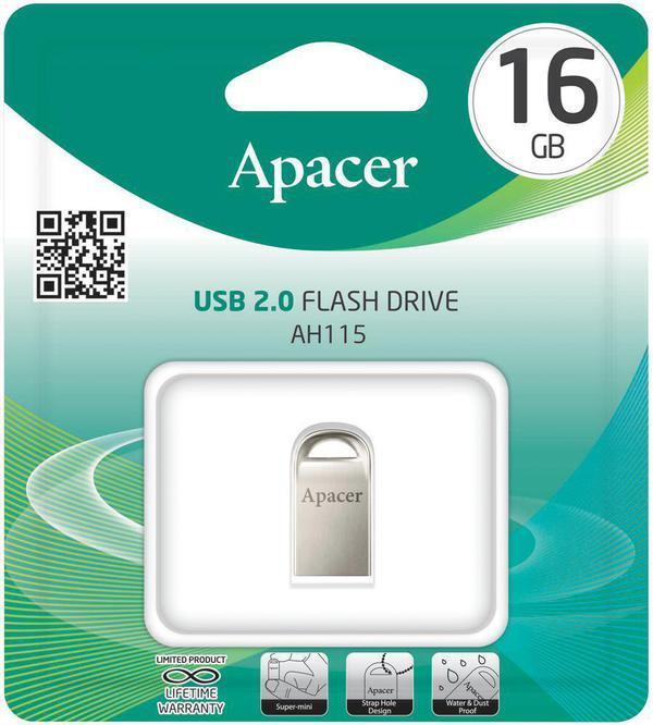 Apacer AP16GAH115S-1 Накопичувач Apacer 16GB USB 2.0 AH115 Silver AP16GAH115S1: Купити в Україні - Добра ціна на EXIST.UA!