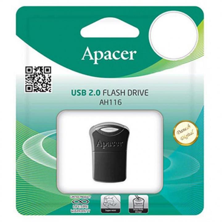 Apacer AP16GAH116B-1 Накопичувач Flash Apacer USB 2.0 AH116 16Gb black AP16GAH116B1: Купити в Україні - Добра ціна на EXIST.UA!