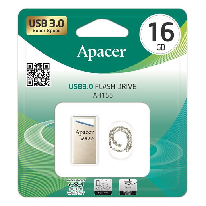 Apacer AP16GAH155U-1 Накопичувач Apacer 16GB USB 3.0 AH155 Blue AP16GAH155U1: Приваблива ціна - Купити в Україні на EXIST.UA!