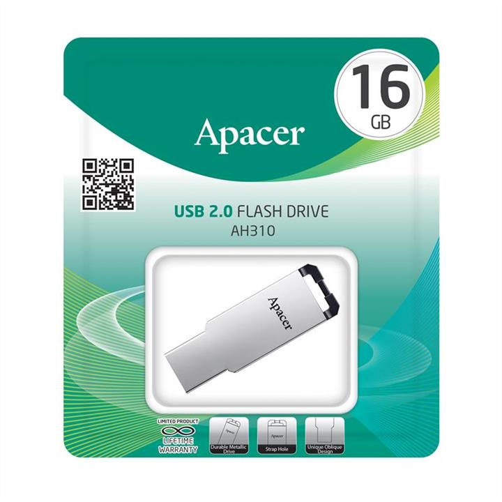 Apacer AP16GAH310S-1 Накопичувач Apacer 16GB USB 2.0 AH310 Silver AP16GAH310S1: Купити в Україні - Добра ціна на EXIST.UA!