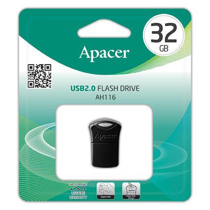 Apacer AP32GAH116B-1 Накопичувач Flash Apacer USB 2.0 AH116 32Gb black AP32GAH116B1: Купити в Україні - Добра ціна на EXIST.UA!