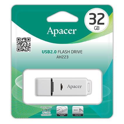 Apacer AP32GAH223W-1 Накопичувач Apacer 32GB USB 2.0 AH223 Gray AP32GAH223W1: Приваблива ціна - Купити в Україні на EXIST.UA!