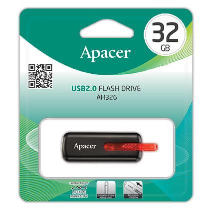 Apacer AP32GAH326B-1 Накопичувач Apacer 32GB USB 2.0 AH326 Black AP32GAH326B1: Купити в Україні - Добра ціна на EXIST.UA!