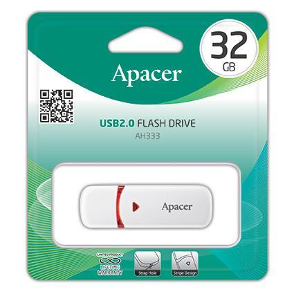 Apacer AP32GAH333W-1 Накопичувач Flash Apacer USB 2.0 AH333 32Gb white AP32GAH333W1: Приваблива ціна - Купити в Україні на EXIST.UA!