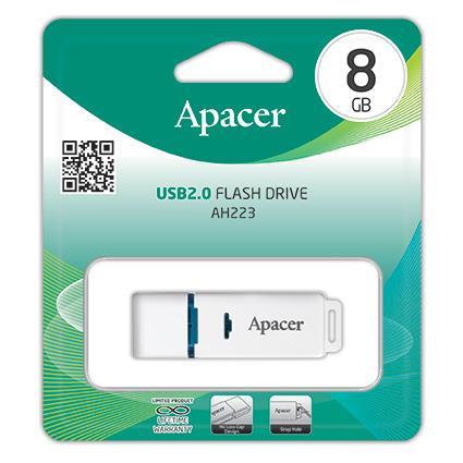 Apacer AP8GAH223W-1 Накопичувач Apacer 8GB USB 2.0 AH223 Blue AP8GAH223W1: Купити в Україні - Добра ціна на EXIST.UA!