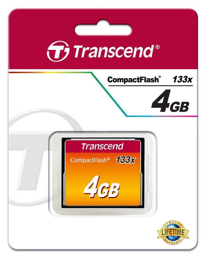 Transcend TS4GCF133 Карта пам'яті Transcend 4GB CF 133X TS4GCF133: Купити в Україні - Добра ціна на EXIST.UA!