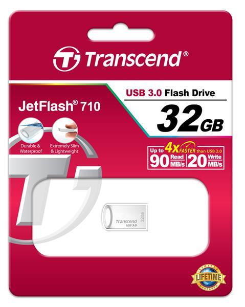 Transcend TS32GJF710S Накопичувач Transcend 32GB USB 3.1 JetFlash 710 Metal Silver TS32GJF710S: Приваблива ціна - Купити в Україні на EXIST.UA!