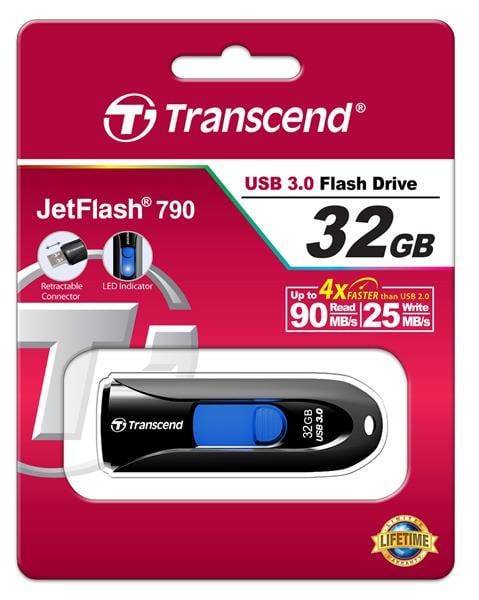 Transcend TS32GJF790K Накопичувач Transcend 32GB USB 3.0 JetFlash 790 TS32GJF790K: Купити в Україні - Добра ціна на EXIST.UA!