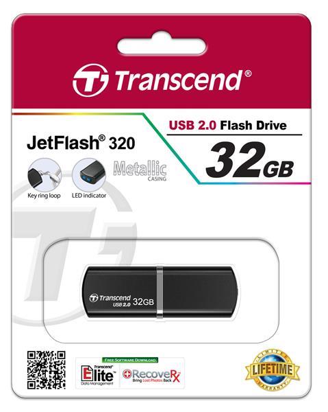 Transcend TS32GJF320K Накопичувач Transcend 32GB USB JetFlash 320 TS32GJF320K: Купити в Україні - Добра ціна на EXIST.UA!