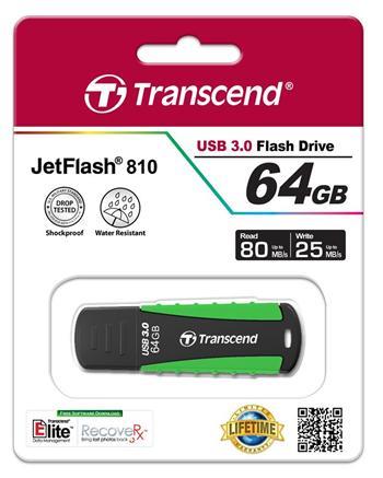 Transcend TS64GJF810 Накопичувач Transcend 64GB USB 3.0 JetFlash 810 Rugged TS64GJF810: Купити в Україні - Добра ціна на EXIST.UA!