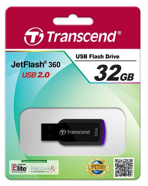 Transcend TS32GJF360 Накопичувач USB Transcend JetFlash 360 32GB Black TS32GJF360: Приваблива ціна - Купити в Україні на EXIST.UA!