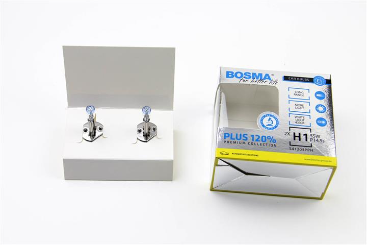 Bosma 5479 Лампа галогенна Bosma Plus 120% 12В H1 55Вт +120% 5479: Купити в Україні - Добра ціна на EXIST.UA!