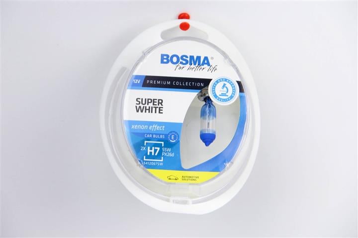Bosma 3691 Лампа галогенна Bosma Super White 12В H7 55Вт 3691: Купити в Україні - Добра ціна на EXIST.UA!