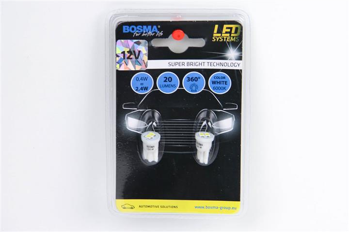 Bosma 4083 Лампа світлодіодна T10 12V W2,1x9,5d (2 шт.) 4083: Купити в Україні - Добра ціна на EXIST.UA!