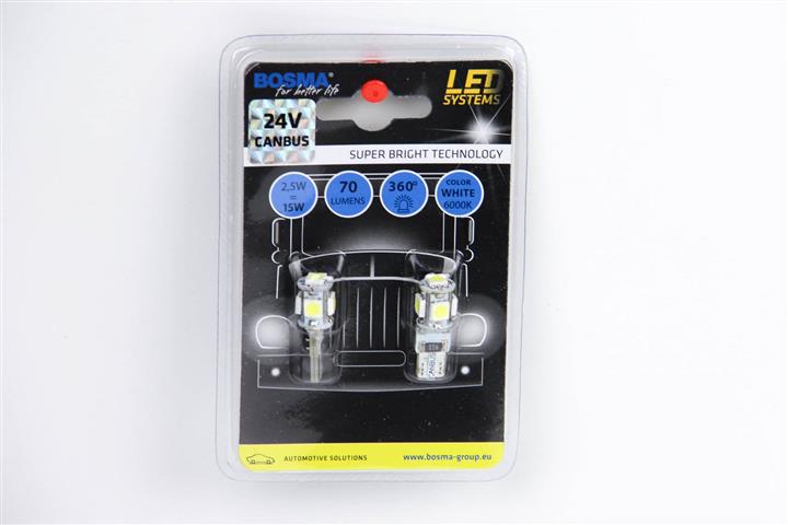 4205 Bosma Лампа светодиодная T10 24V W2,1x9,5d (2 шт.)