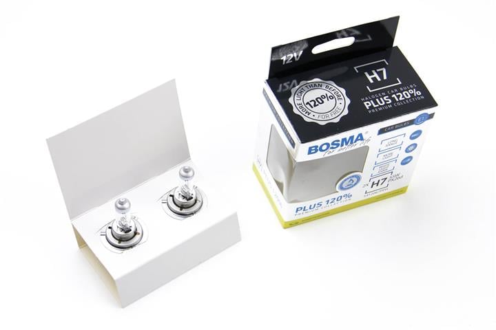 Лампа галогенна Bosma Plus 120% 12В H7 55Вт +120% Bosma 5462