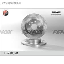 Fenox TB218020 Диск гальмівний задній невентильований TB218020: Приваблива ціна - Купити в Україні на EXIST.UA!