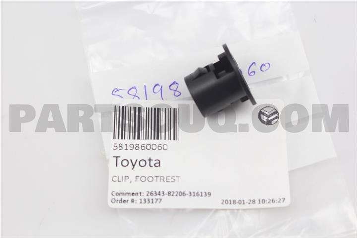 5819860060 Toyota Клипса крепежная