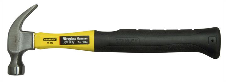 Stanley 1-51-112 Молоток столярний STANLEY "7oz Yellow Fibreglass Curve" з скловолоконною ручкою, m200 г 151112: Приваблива ціна - Купити в Україні на EXIST.UA!