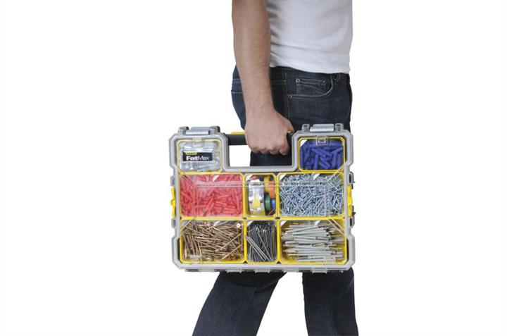 Ящик-органайзер пластиковий вологостійкий з металевими замками (44,6 x 11,6 x 35,7) Stanley 1-97-518