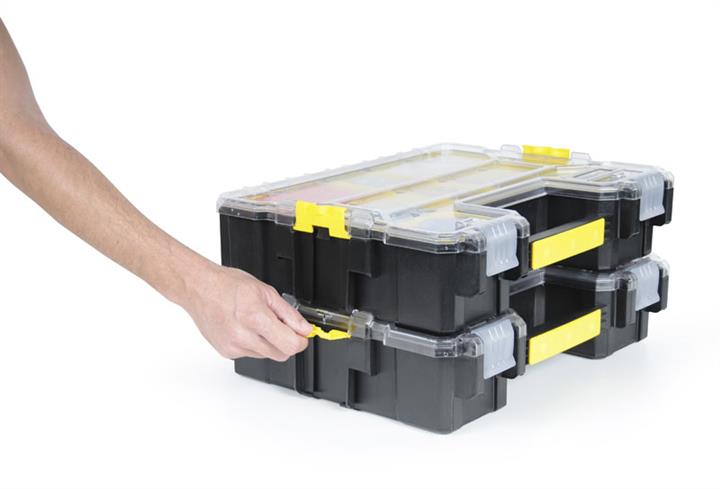 Stanley Ящик-органайзер пластиковий вологостійкий з металевими замками (44,6 x 11,6 x 35,7) – ціна 1802 UAH