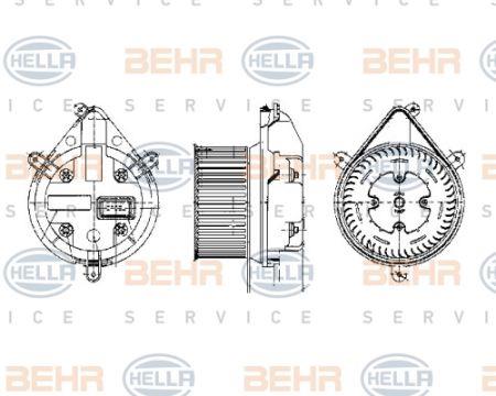 Behr-Hella 8EW 009 159-191 Вентилятор опалювача салону 8EW009159191: Купити в Україні - Добра ціна на EXIST.UA!