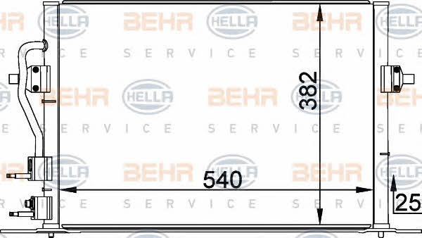 Behr-Hella 8FC 351 035-581 Радіатор кондиціонера (Конденсатор) 8FC351035581: Купити в Україні - Добра ціна на EXIST.UA!