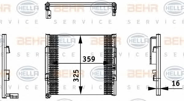 Behr-Hella 8FC 351 035-731 Радіатор кондиціонера (Конденсатор) 8FC351035731: Купити в Україні - Добра ціна на EXIST.UA!