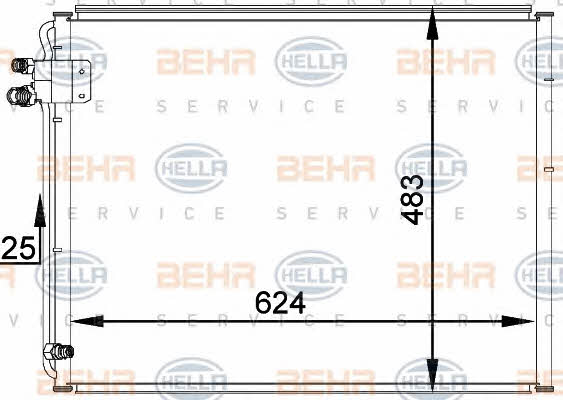Behr-Hella 8FC 351 036-761 Радіатор кондиціонера (Конденсатор) 8FC351036761: Купити в Україні - Добра ціна на EXIST.UA!