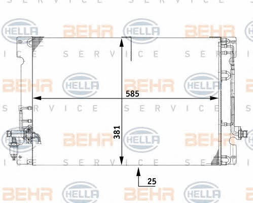 Behr-Hella 8FC 351 037-091 Радіатор кондиціонера (Конденсатор) 8FC351037091: Купити в Україні - Добра ціна на EXIST.UA!