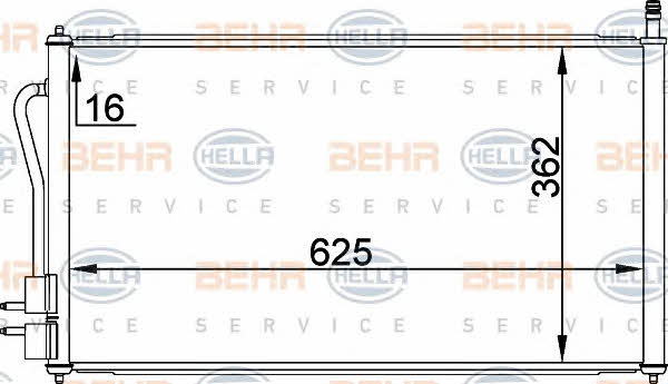 Behr-Hella 8FC 351 037-471 Радіатор кондиціонера (Конденсатор) 8FC351037471: Купити в Україні - Добра ціна на EXIST.UA!