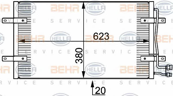 Behr-Hella 8FC 351 300-201 Радіатор кондиціонера (Конденсатор) 8FC351300201: Купити в Україні - Добра ціна на EXIST.UA!