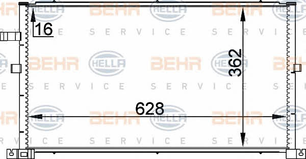 Behr-Hella 8FC 351 300-321 Радіатор кондиціонера (Конденсатор) 8FC351300321: Приваблива ціна - Купити в Україні на EXIST.UA!