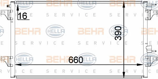 Behr-Hella 8FC 351 300-341 Радіатор кондиціонера (Конденсатор) 8FC351300341: Купити в Україні - Добра ціна на EXIST.UA!