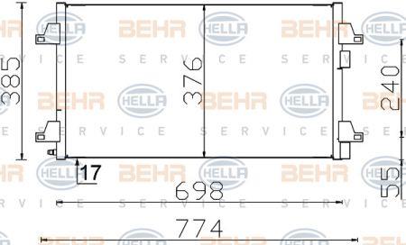 Behr-Hella 8FC 351 300-344 Радіатор кондиціонера (Конденсатор) 8FC351300344: Купити в Україні - Добра ціна на EXIST.UA!