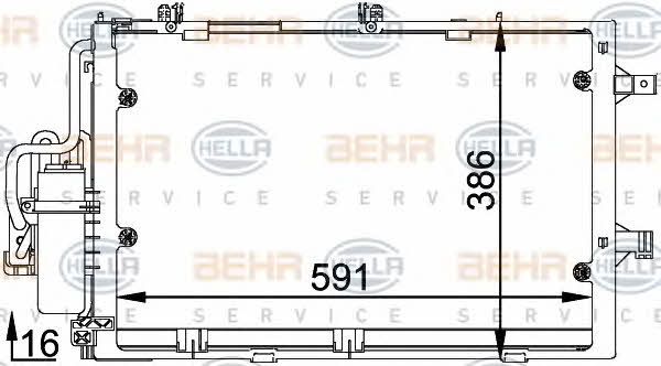 Behr-Hella 8FC 351 300-601 Радіатор кондиціонера (Конденсатор) 8FC351300601: Купити в Україні - Добра ціна на EXIST.UA!