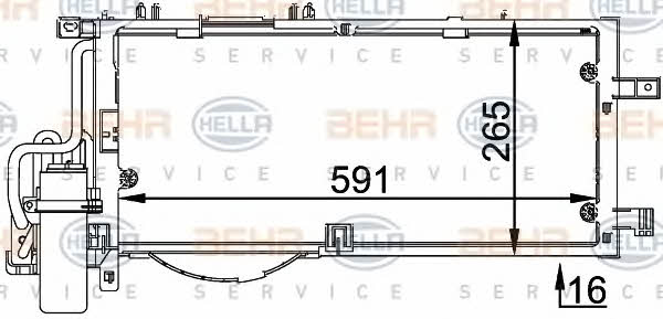 Behr-Hella 8FC 351 300-611 Радіатор кондиціонера (Конденсатор) 8FC351300611: Купити в Україні - Добра ціна на EXIST.UA!