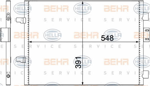 Behr-Hella 8FC 351 300-651 Радіатор кондиціонера (Конденсатор) 8FC351300651: Купити в Україні - Добра ціна на EXIST.UA!