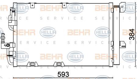Behr-Hella 8FC 351 301-224 Радіатор кондиціонера (Конденсатор) 8FC351301224: Купити в Україні - Добра ціна на EXIST.UA!
